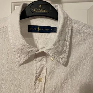 Ralph Lauren short sleeve seer sucker button down